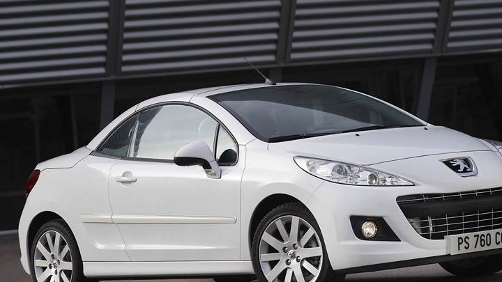 Peugeot 207 CC Restyled In White Front Side Pose